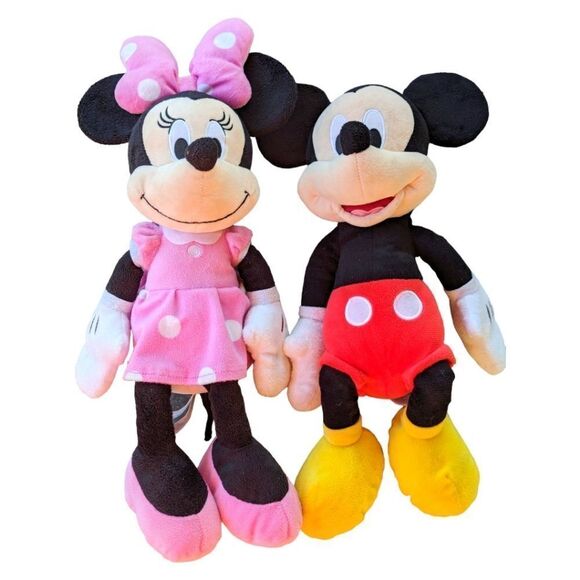 Disney Parks Mickey Mouse & Minnie Mouse 16" Plush Dolls - Picture 2 of 16